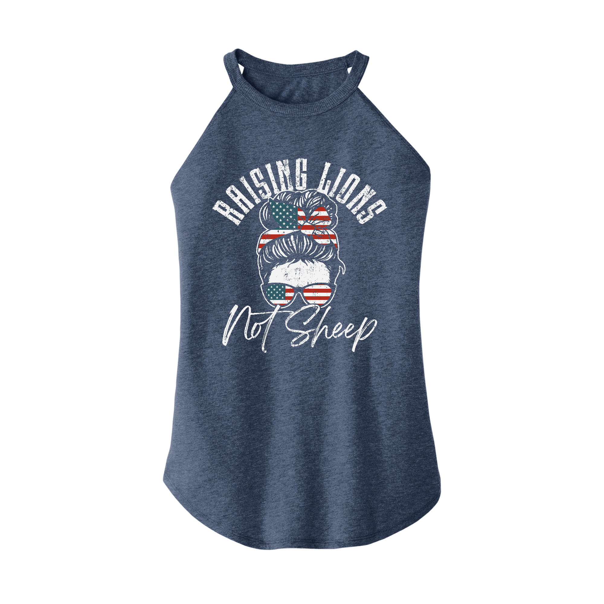 Womens X-Small Navy Heather Rocker Tank Top