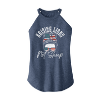 Womens X-Small Navy Heather Rocker Tank Top