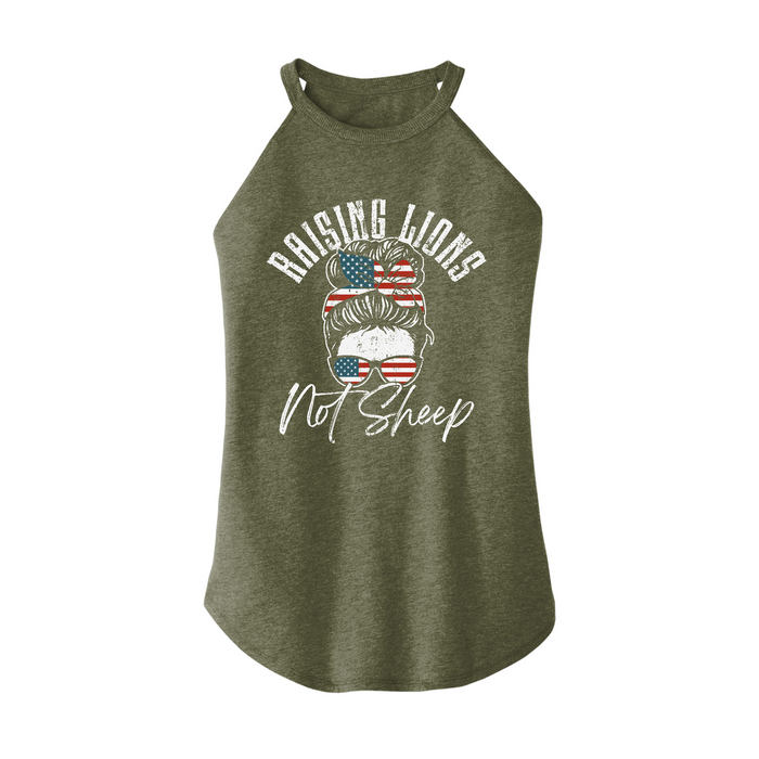 Womens X-Small Military Green Rocker Tank Top