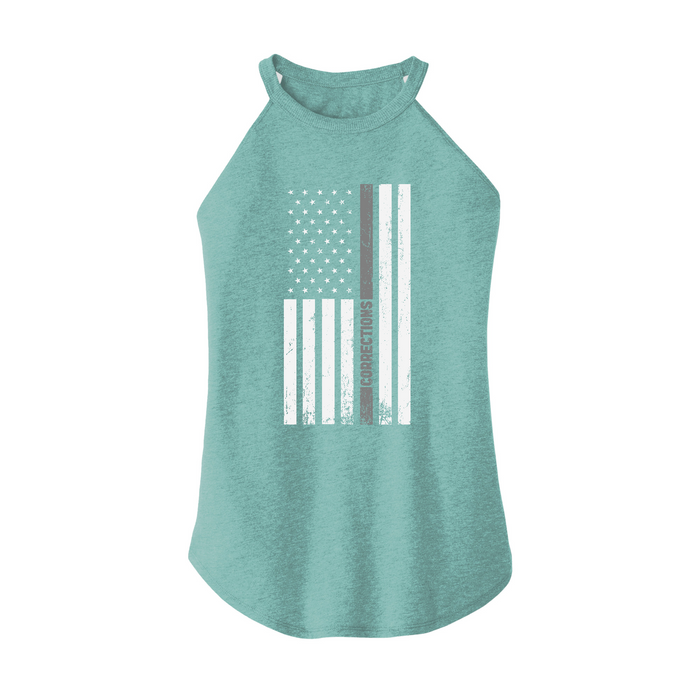 Womens X-Small Teal Rocker Tank Top