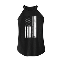 Womens X-Small Dark Heather Gray Rocker Tank Top