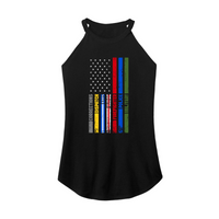 Womens X-Small Black Rocker Tank Top