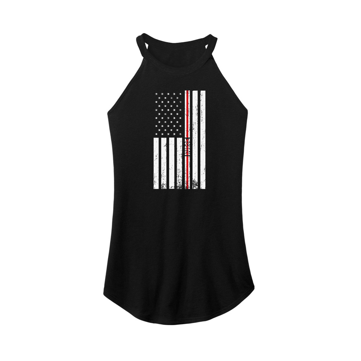Fitness Tee Co. | Nurse Flag Fitted Rocker Women's Tank | Women's ...