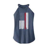 Womens X-Small Navy Heather Rocker Tank Top