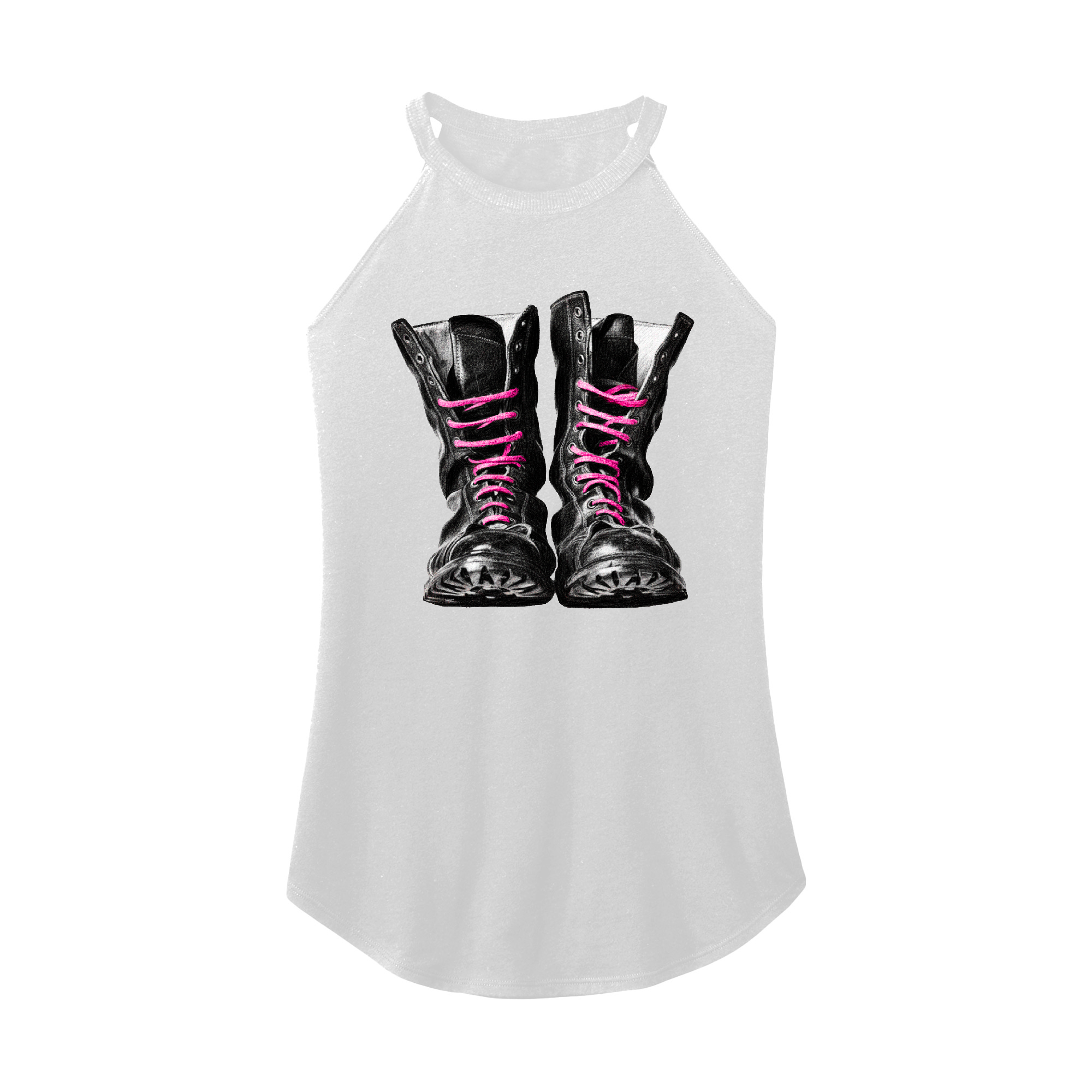 Womens X-Small White Rocker Tank Top