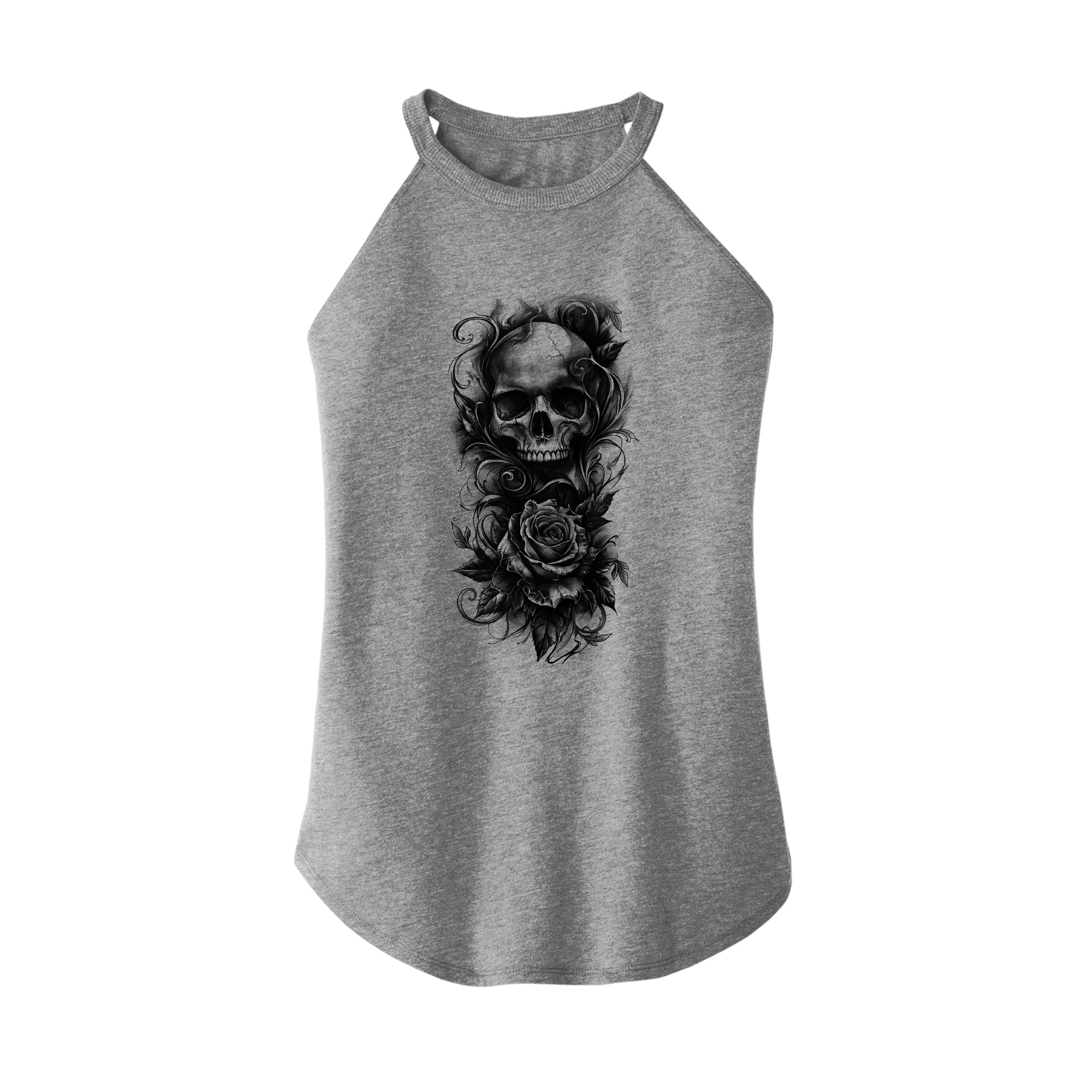 Womens X-Small Grey Rocker Tank Top