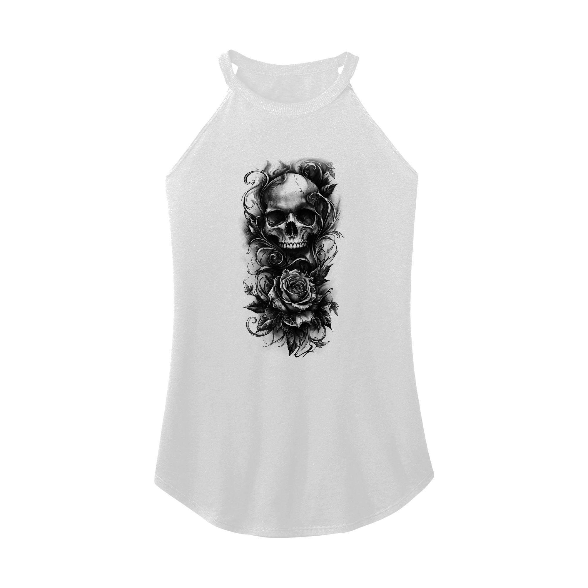 Womens X-Small White Rocker Tank Top