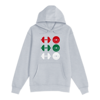 Unisex Small Heather Gray Pullover Hooded Sweatshirt