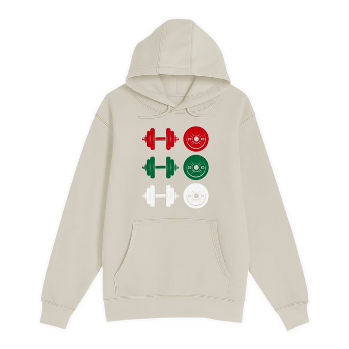 Unisex Small Natural Pullover Hooded Sweatshirt