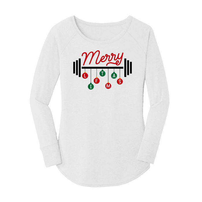 Womens X-Small White Long Sleeve Tunic Tee