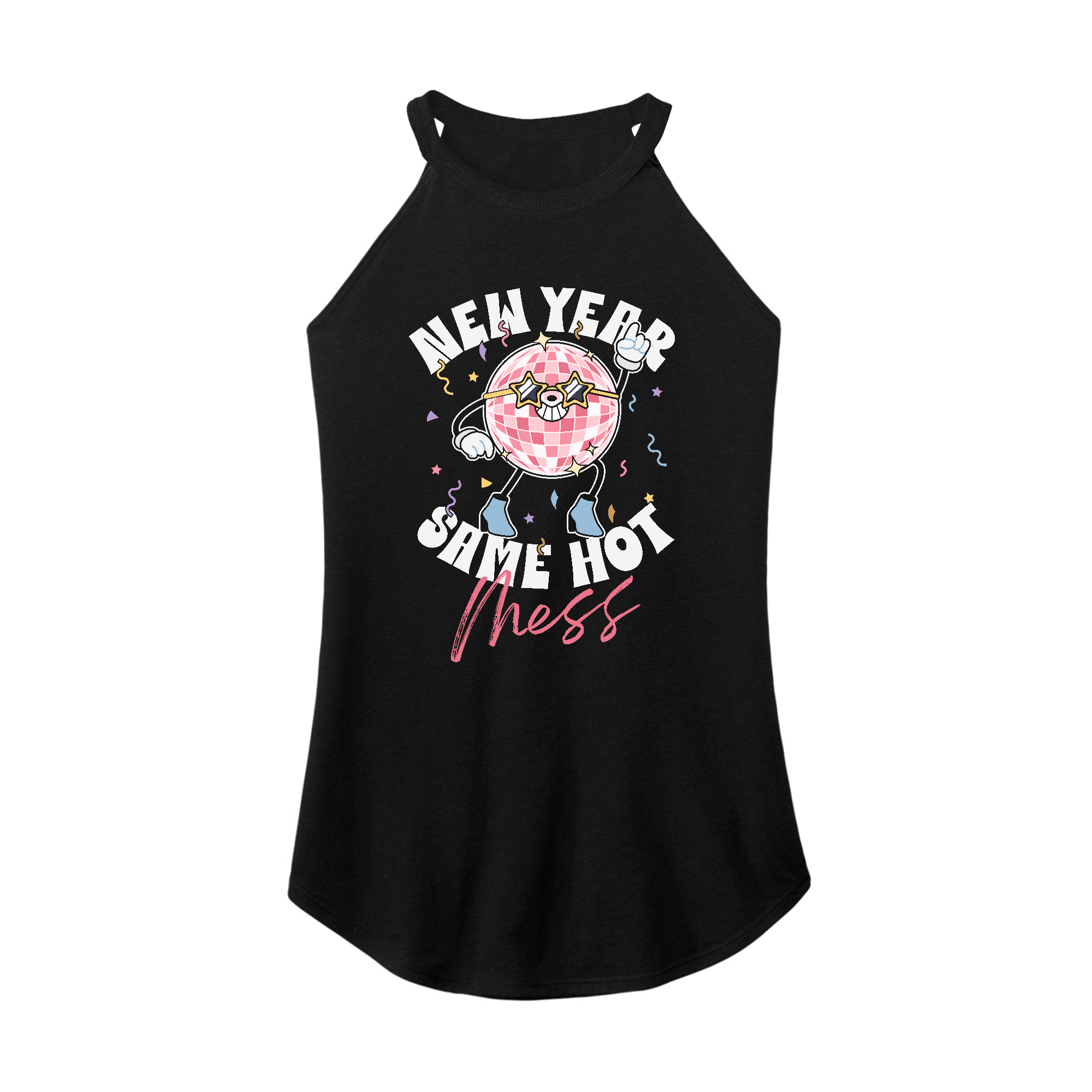 Womens X-Small Black Rocker Tank Top