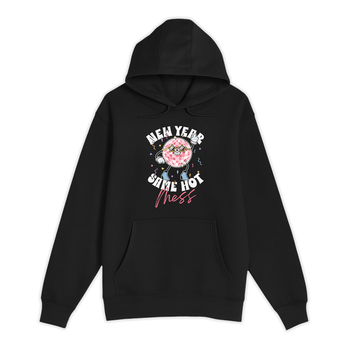 Unisex Small Black Pullover Hooded Sweatshirt