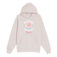 Unisex Small Light Pink Pullover Hooded Sweatshirt