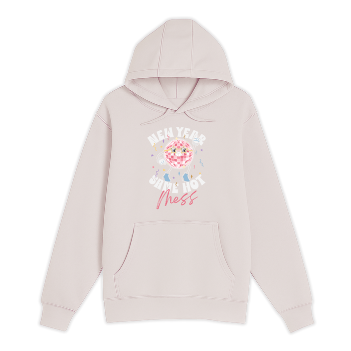 Unisex Small Light Pink Pullover Hooded Sweatshirt