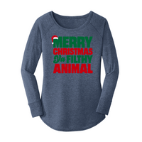 Womens X-Small Navy Heather Long Sleeve Tunic Tee