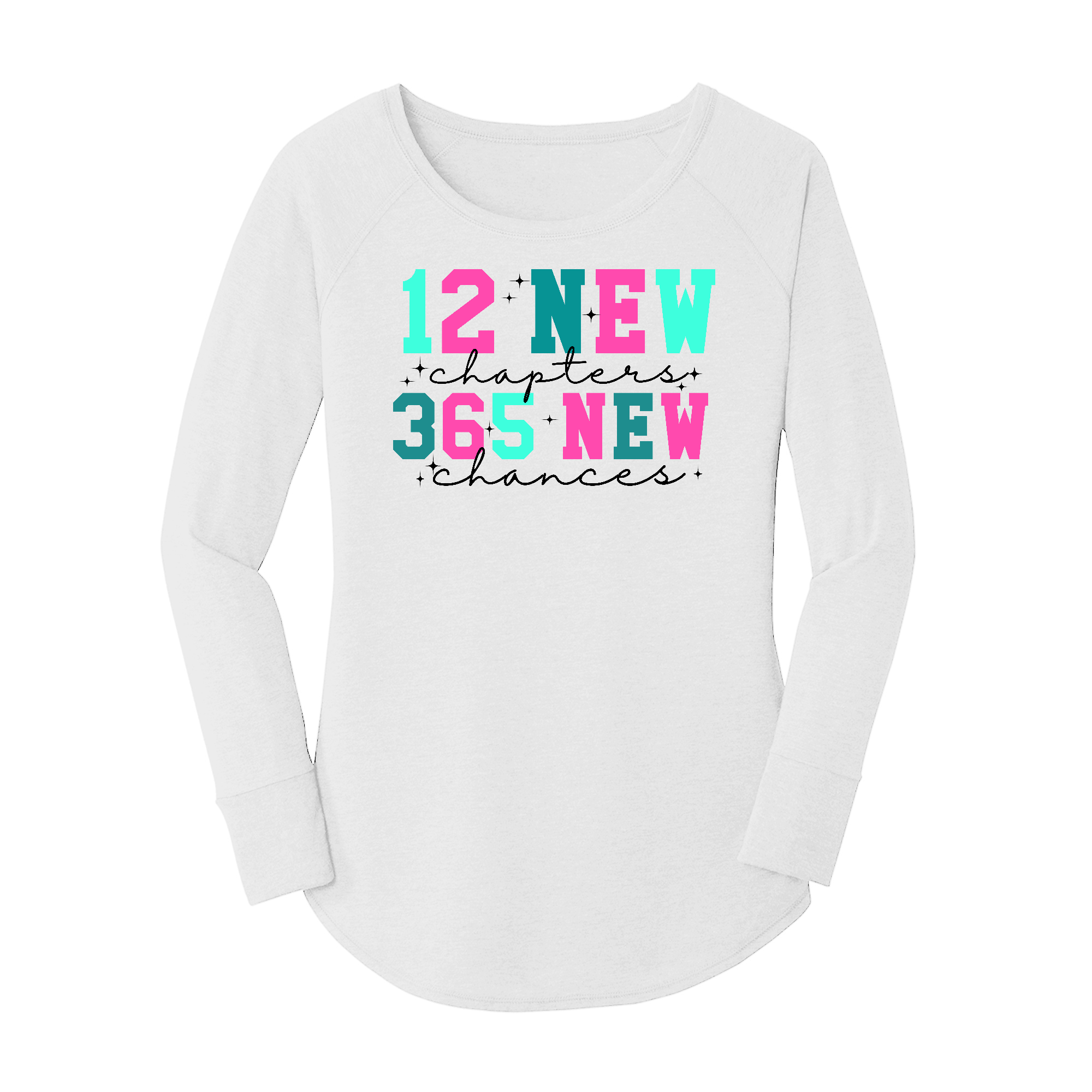 Womens X-Small White Long Sleeve Tunic Tee