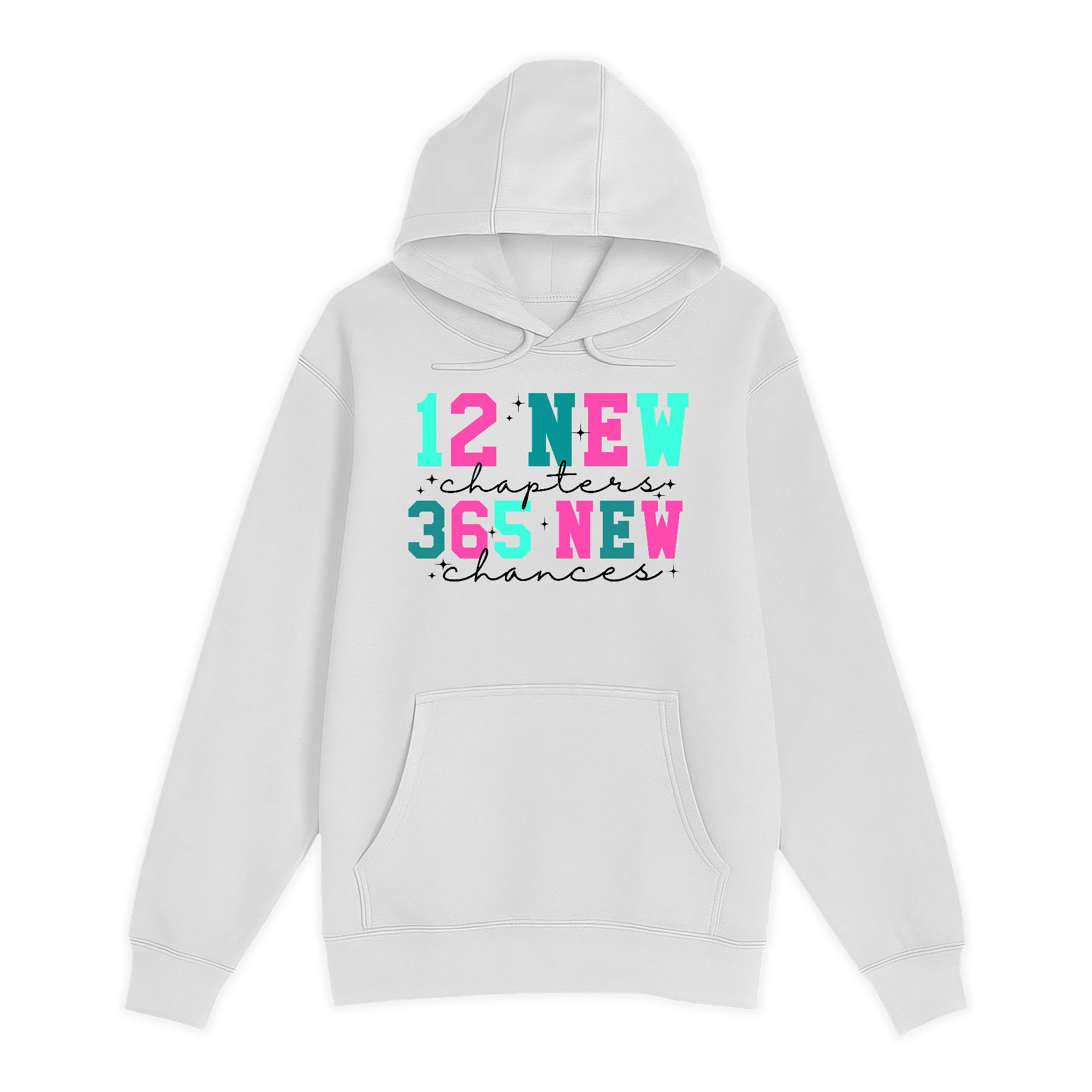 Unisex Small White Pullover Hooded Sweatshirt