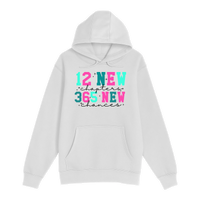 Unisex Small White Pullover Hooded Sweatshirt