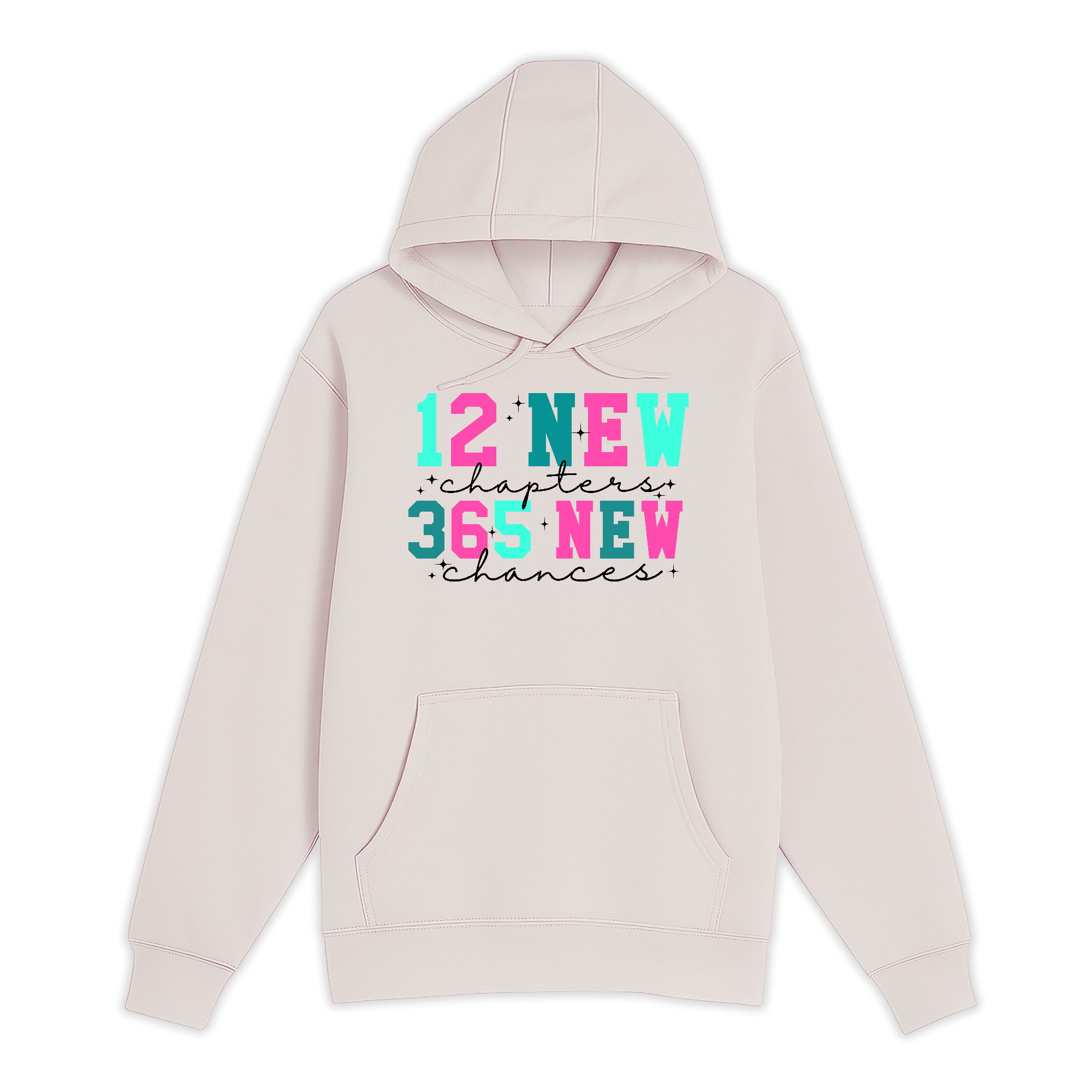 Unisex Small Light Pink Pullover Hooded Sweatshirt