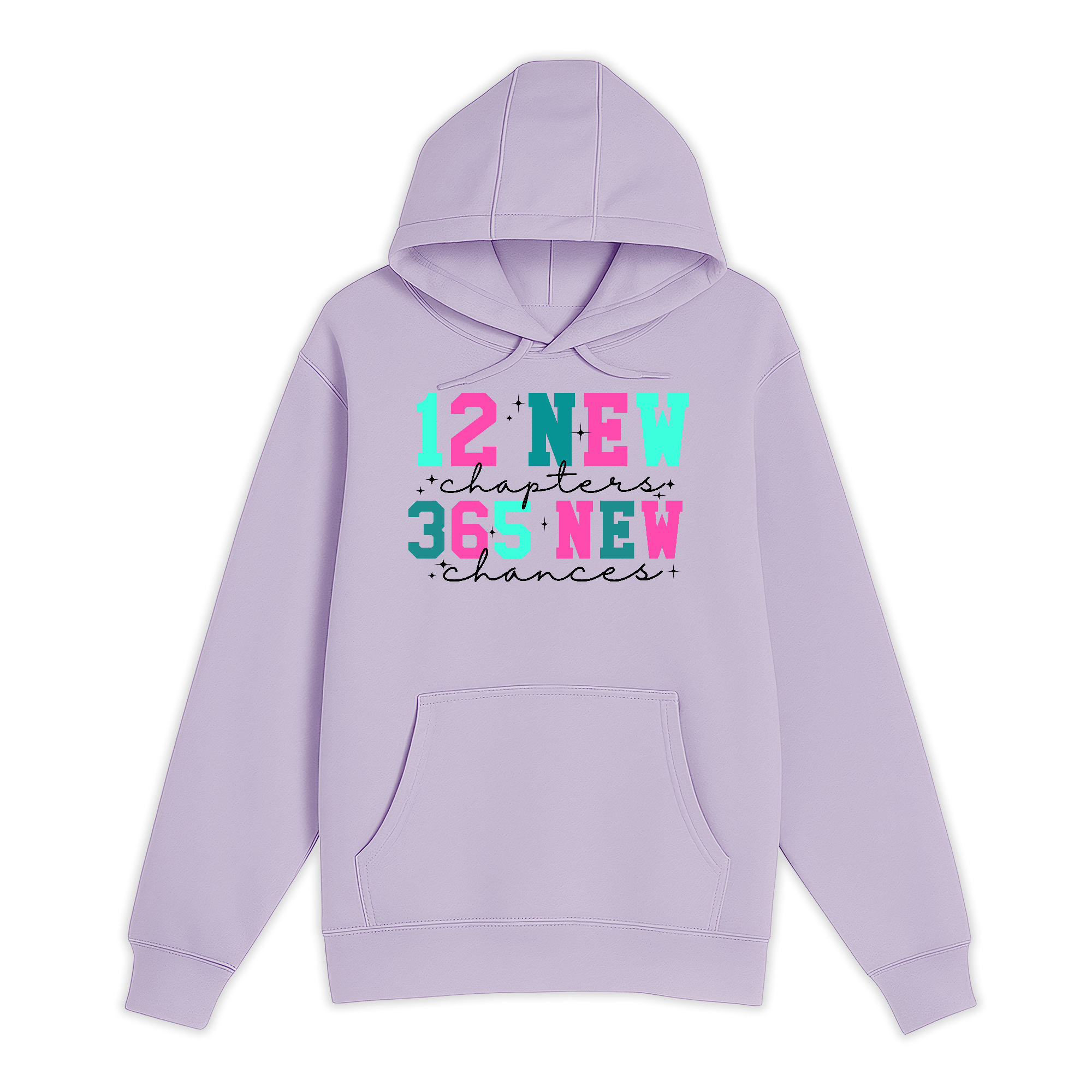 Unisex Small Lilac Pullover Hooded Sweatshirt