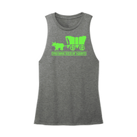 Womens X-Small Dark Gray Muscle Tank