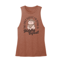 Womens X-Small Brown Muscle Tank