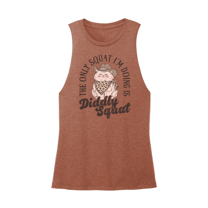 Womens X-Small Brown Muscle Tank