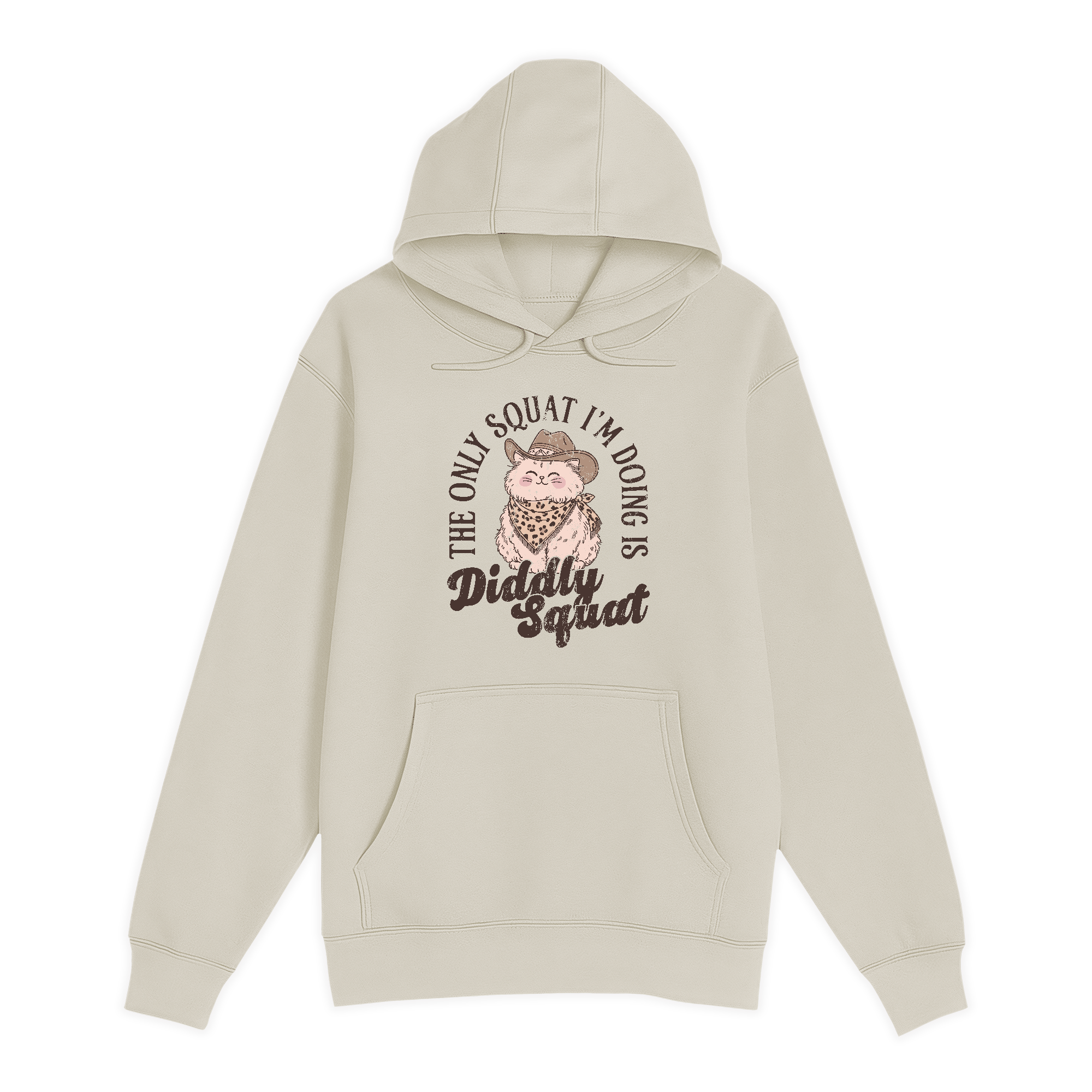Unisex Small Natural Pullover Hooded Sweatshirt