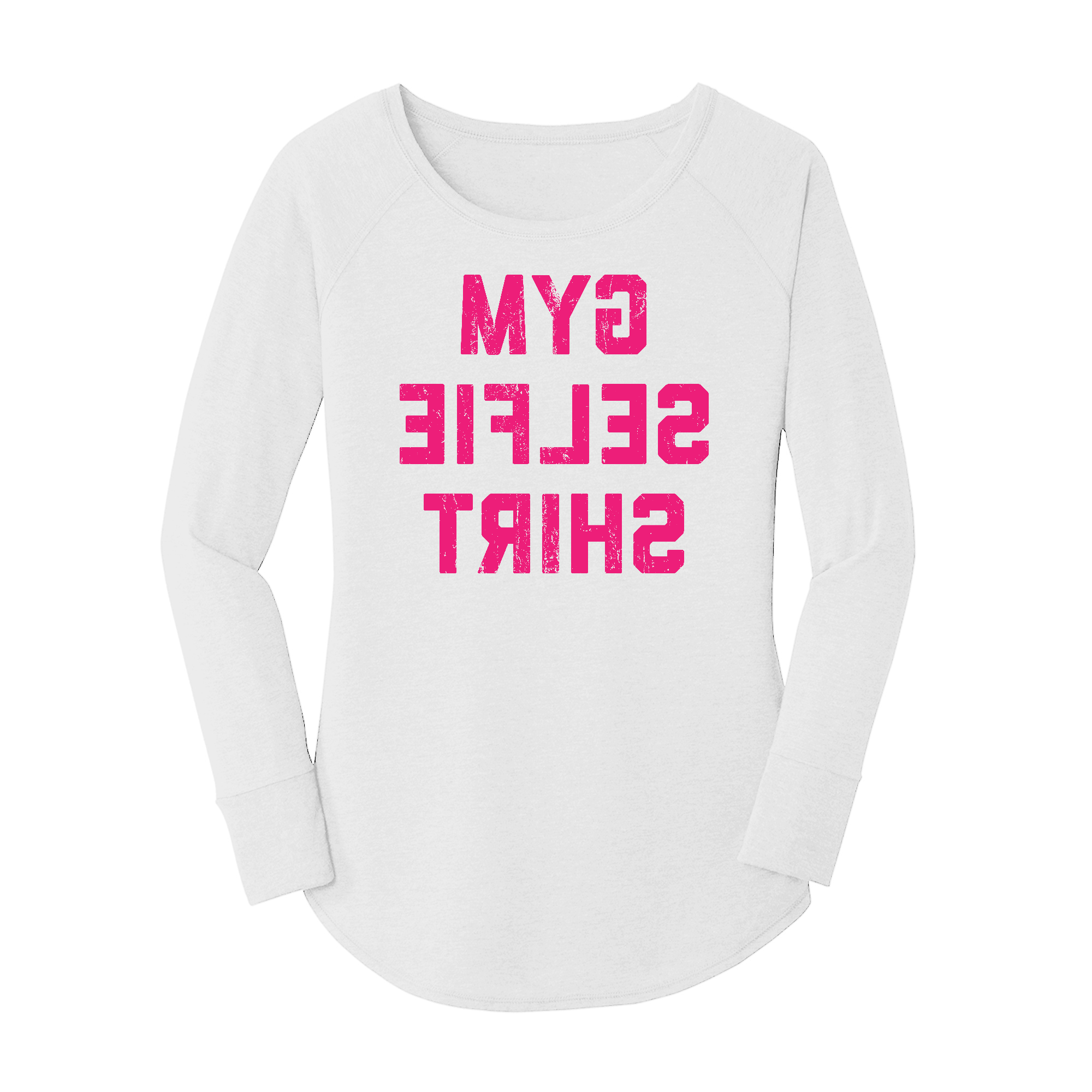 Womens X-Small White Long Sleeve Tunic Tee