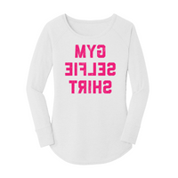 Womens X-Small White Long Sleeve Tunic Tee