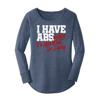 Womens X-Small Navy Heather Long Sleeve Tunic Tee