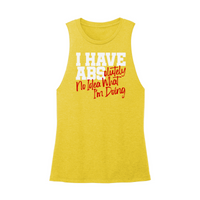 Womens X-Small Yellow Muscle Tank