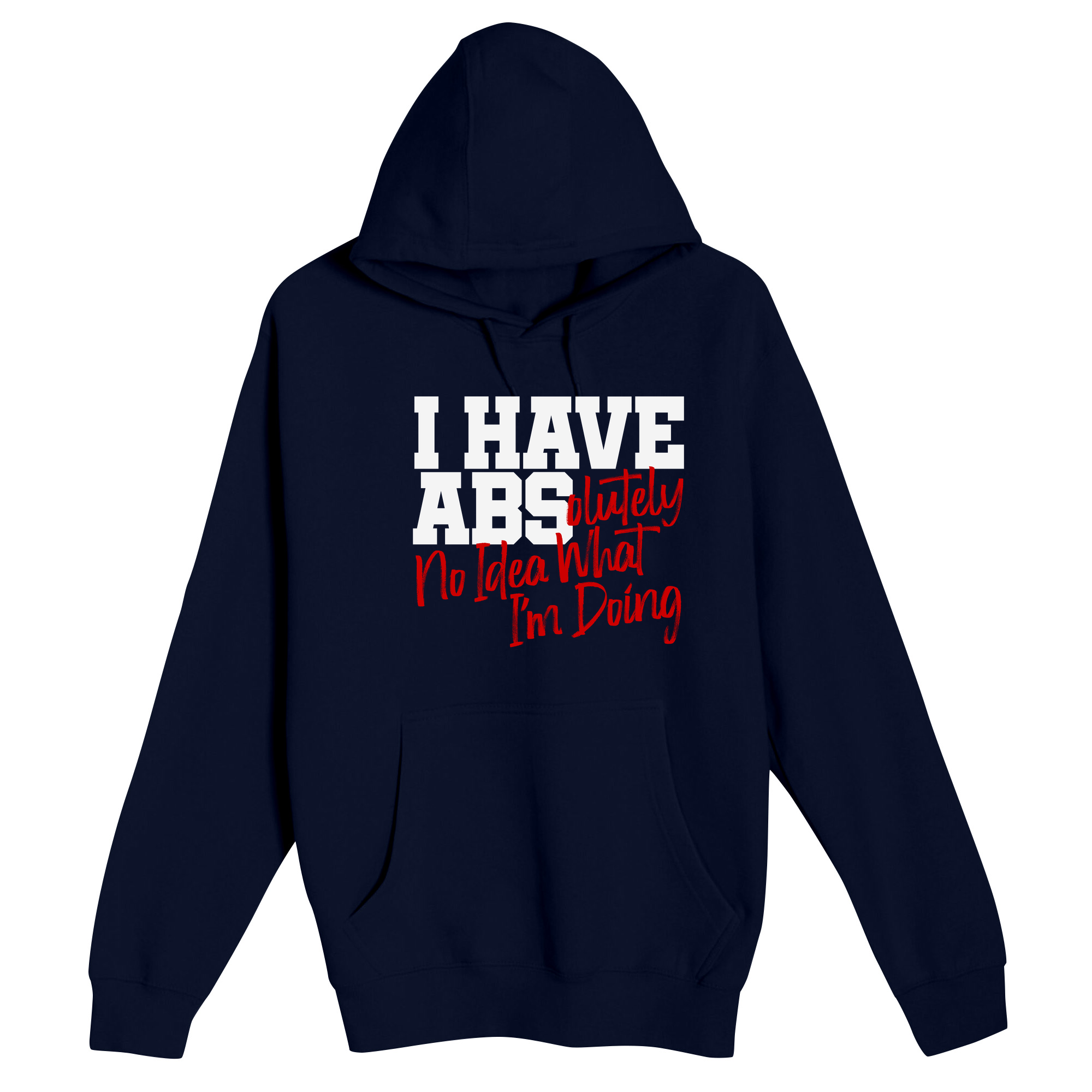 Unisex Small Navy Pullover Hooded Sweatshirt