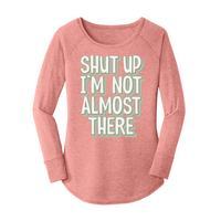 Womens X-Small Light Pink Long Sleeve Tunic Tee