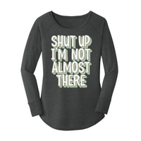 Womens X-Small Dark Heather Gray Long Sleeve Tunic Tee