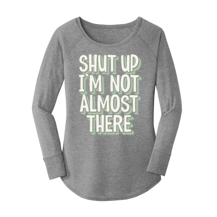 Womens X-Small Grey Long Sleeve Tunic Tee