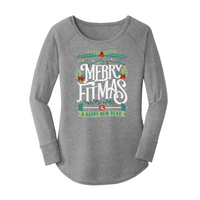 Womens X-Small Grey Long Sleeve Tunic Tee