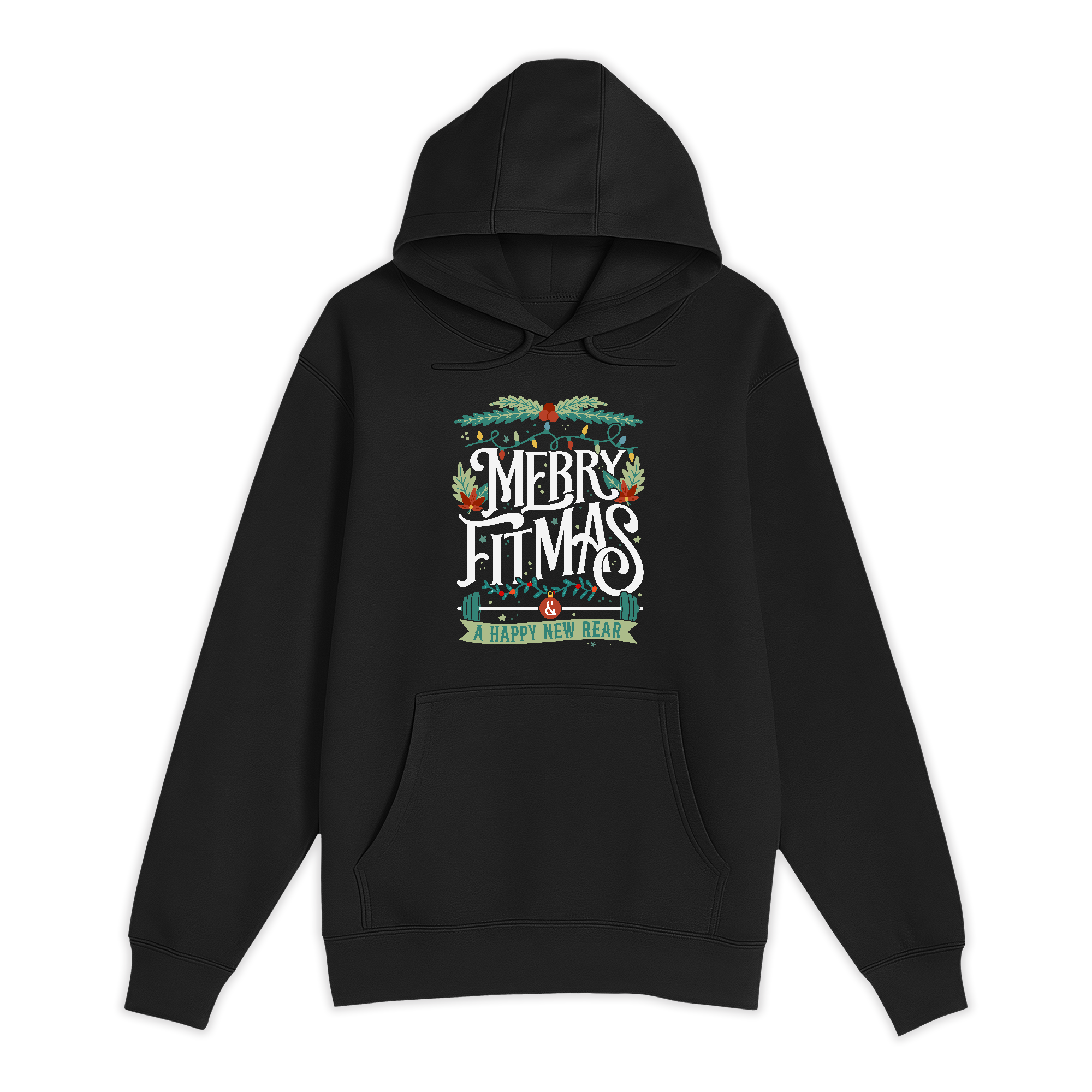 Unisex Small Black Pullover Hooded Sweatshirt