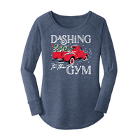 Womens X-Small Navy Heather Long Sleeve Tunic Tee