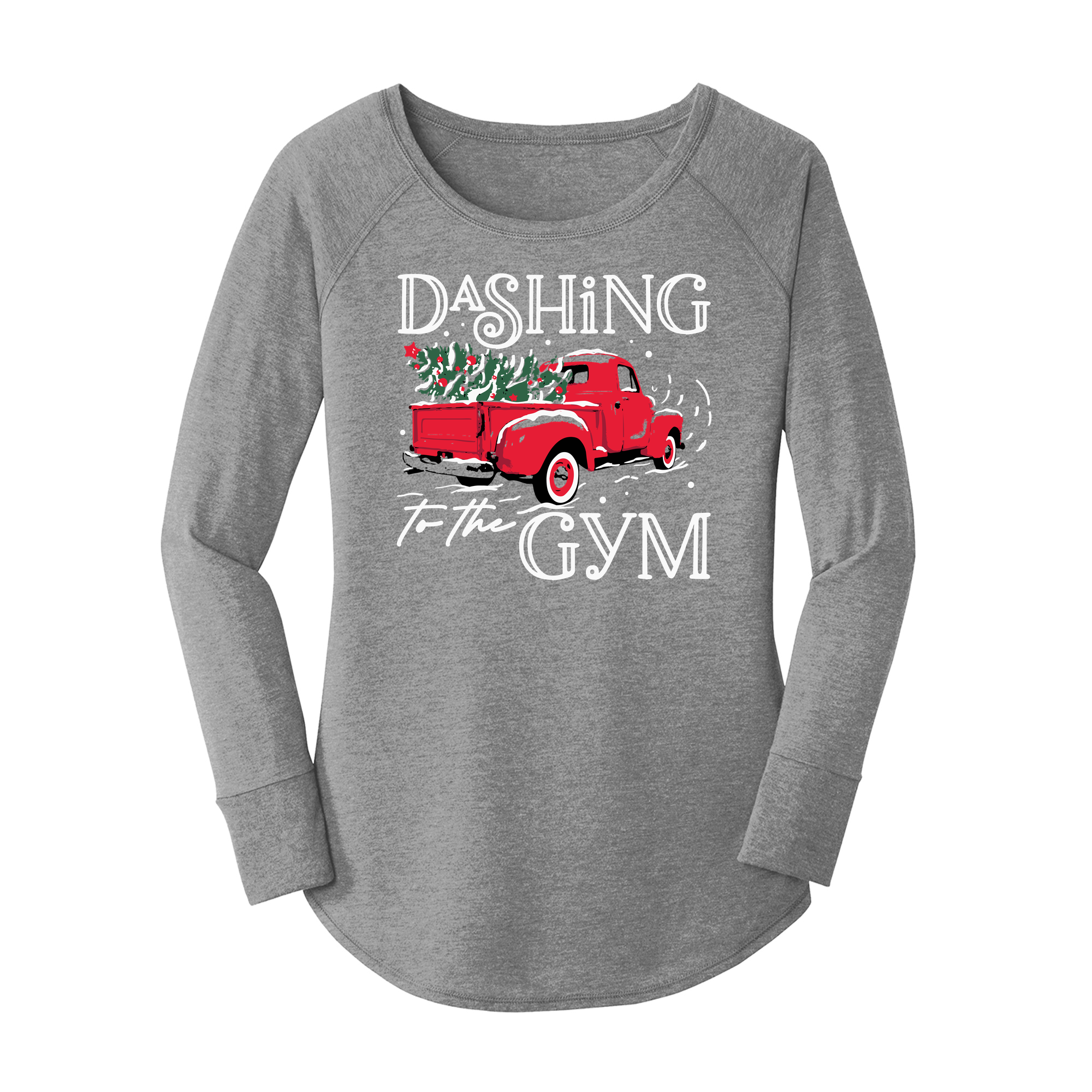 Womens X-Small Grey Long Sleeve Tunic Tee