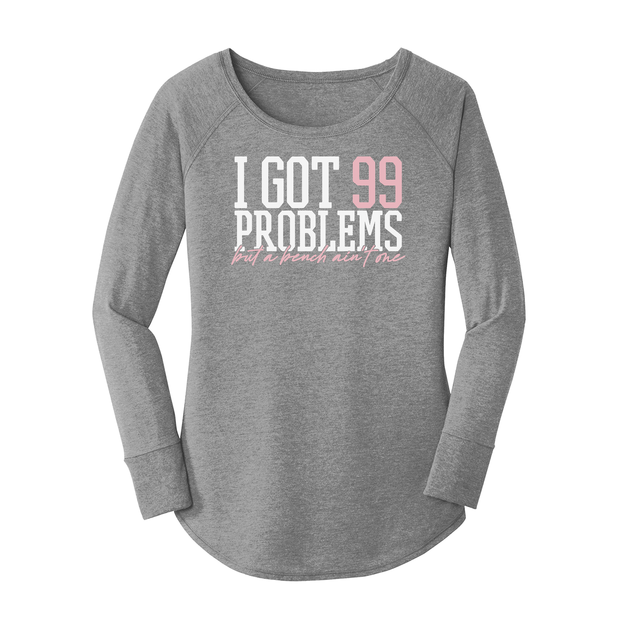 Womens X-Small Grey Long Sleeve Tunic Tee