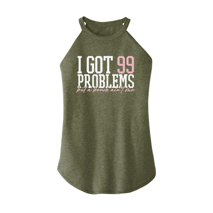 Womens X-Small Military Green Rocker Tank Top