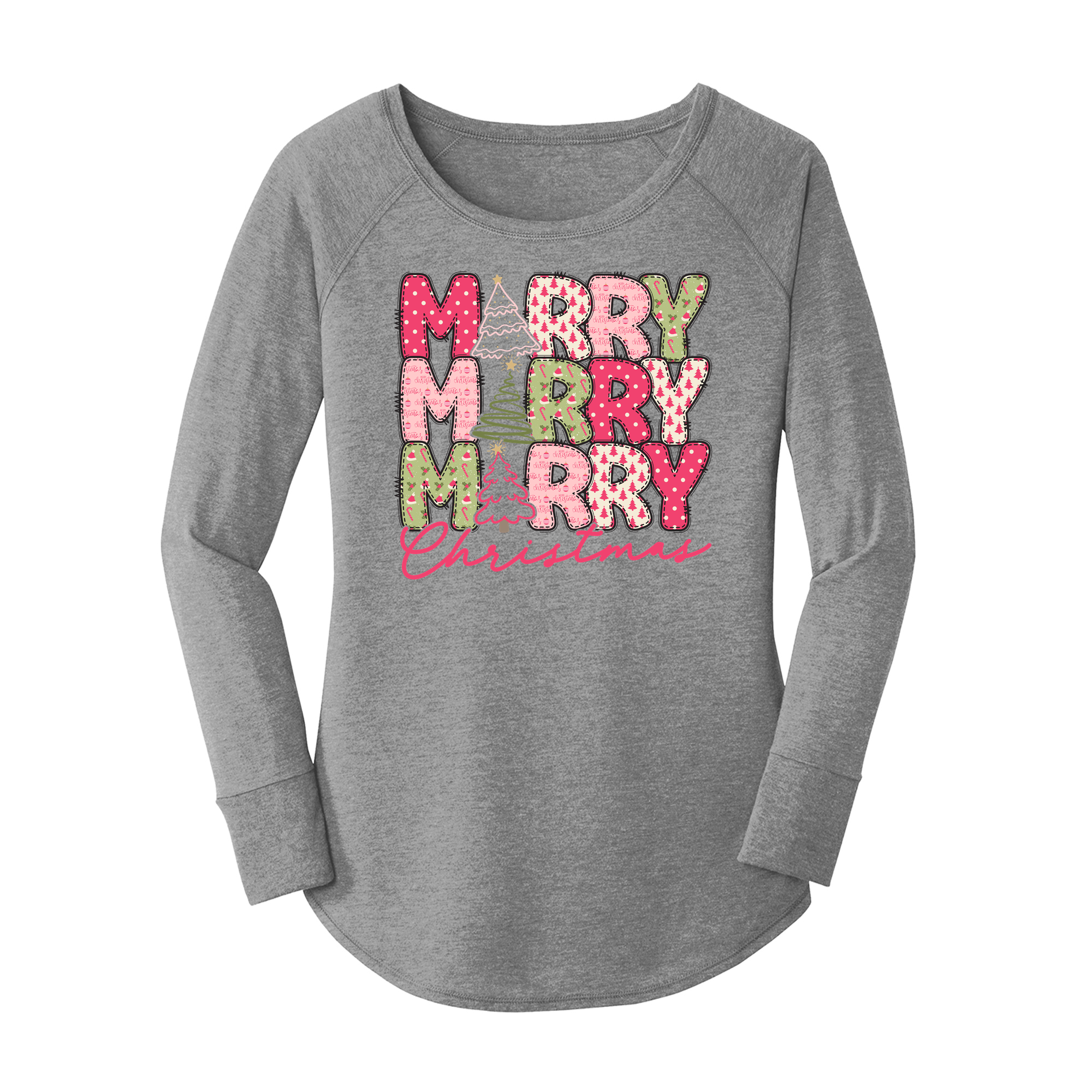 Womens X-Small Grey Long Sleeve Tunic Tee