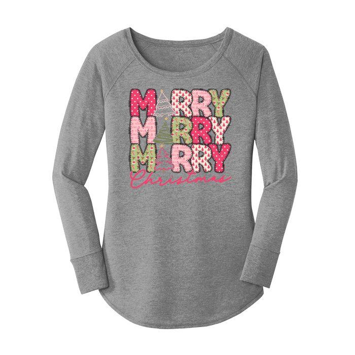 Womens X-Small Grey Long Sleeve Tunic Tee