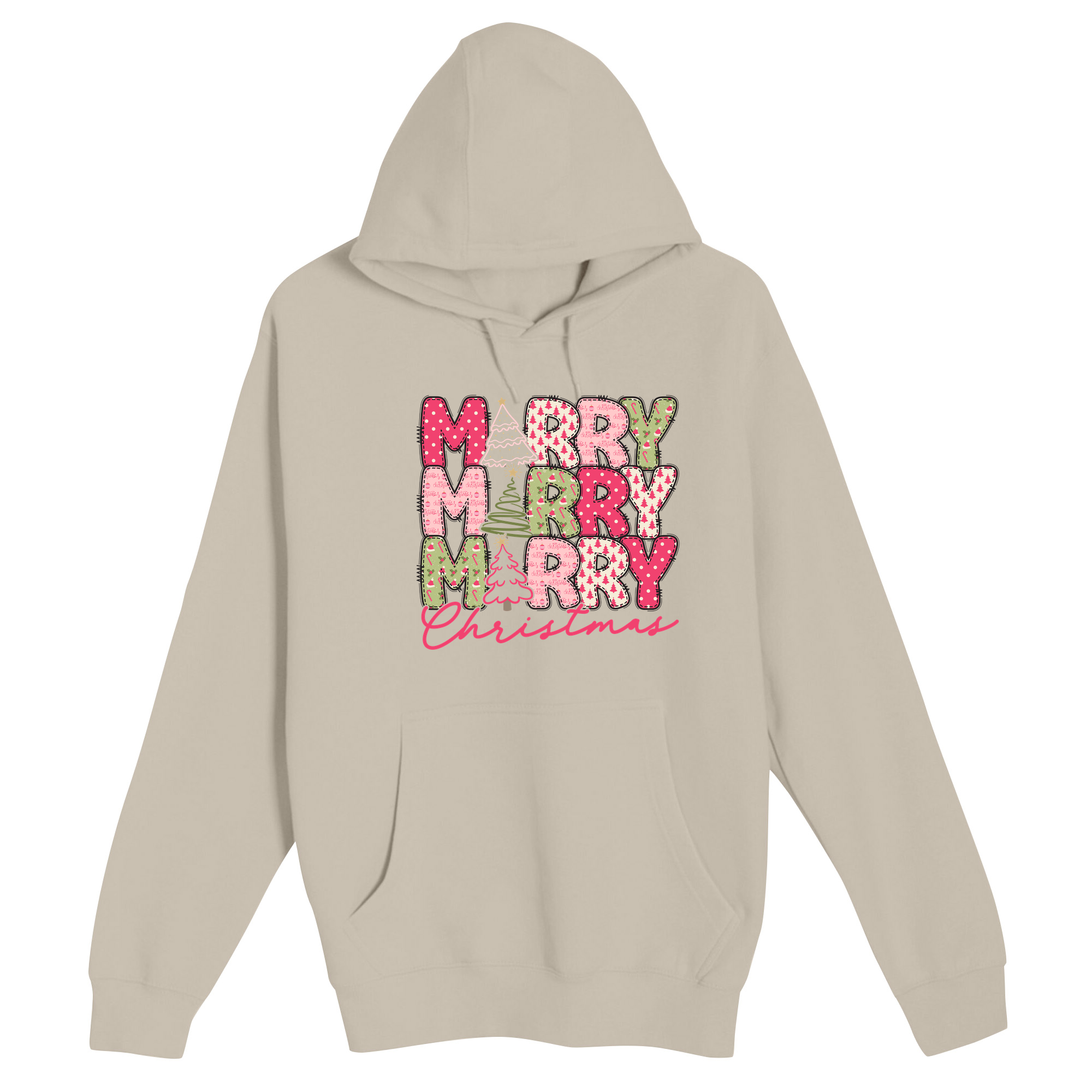 Unisex Small Natural Pullover Hooded Sweatshirt