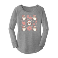 Womens X-Small Grey Long Sleeve Tunic Tee