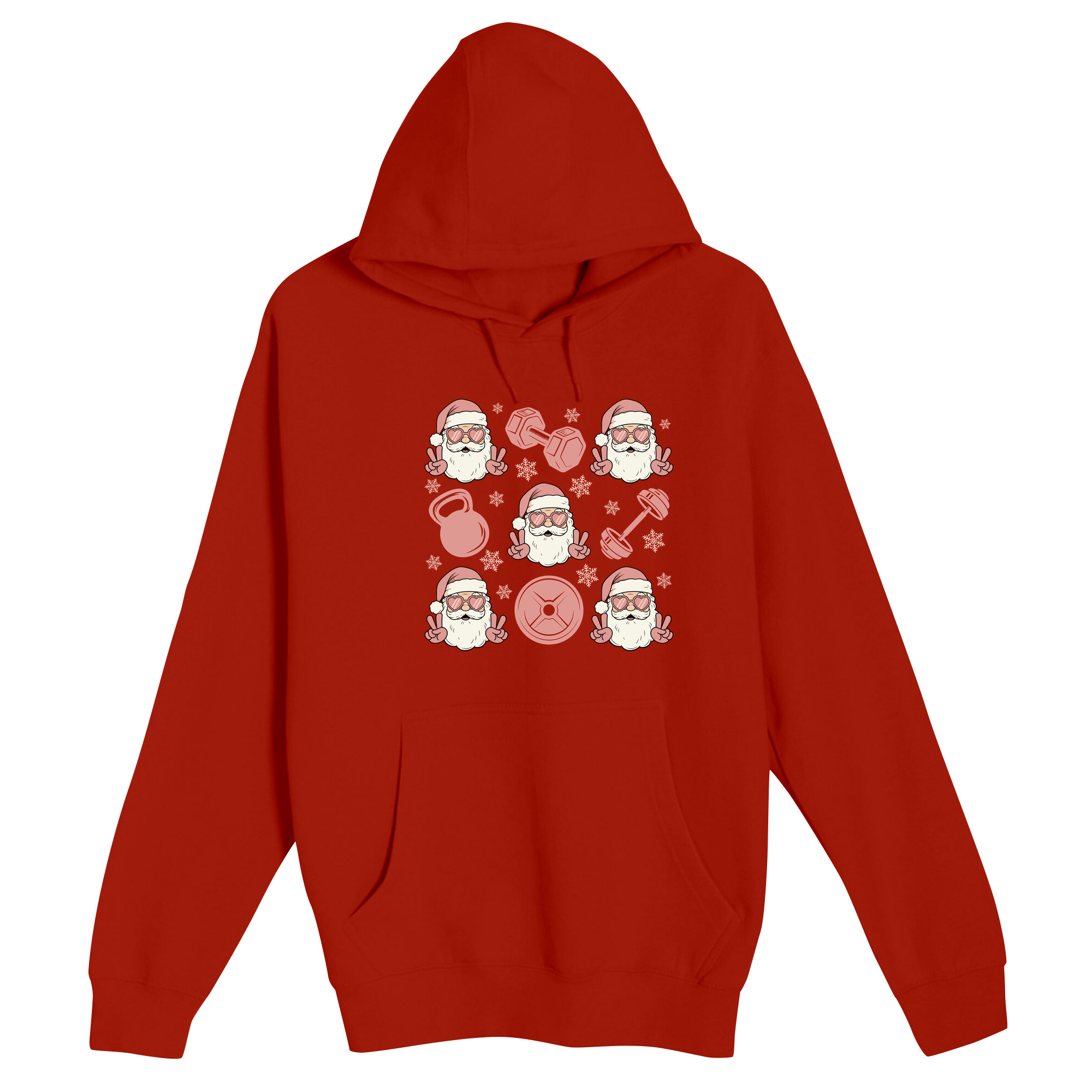 Unisex Small Red Pullover Hooded Sweatshirt