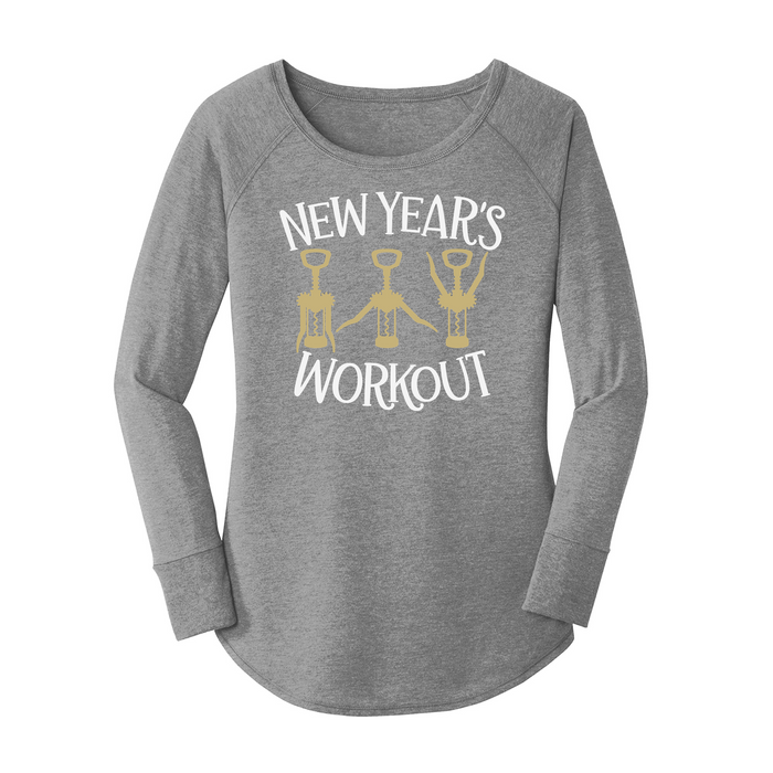 Womens X-Small Grey Long Sleeve Tunic Tee