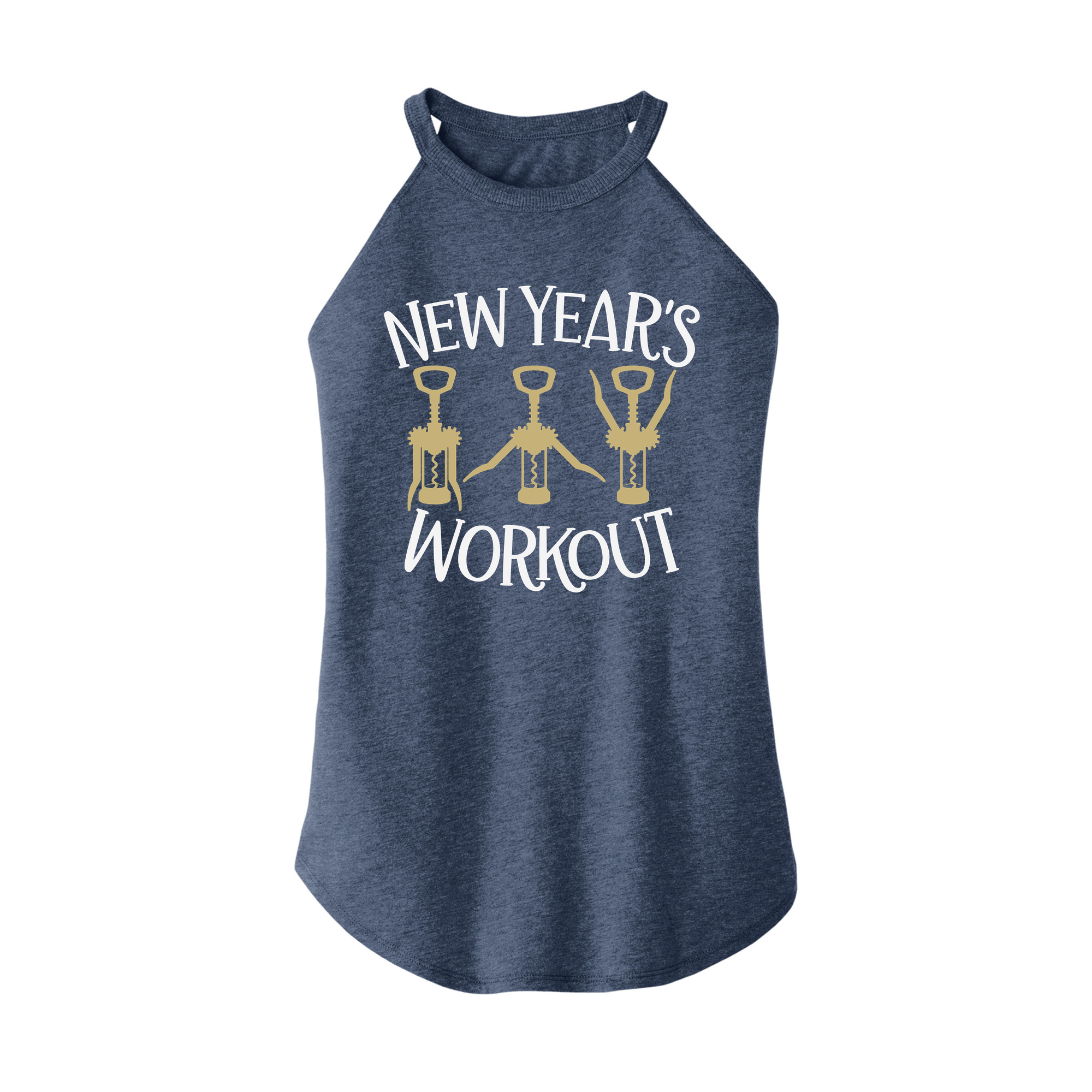 Womens X-Small Navy Heather Rocker Tank Top