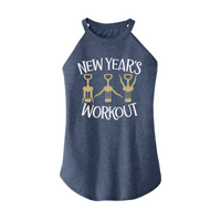 Womens X-Small Navy Heather Rocker Tank Top